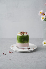 Rose Hibiscus Matcha Latte