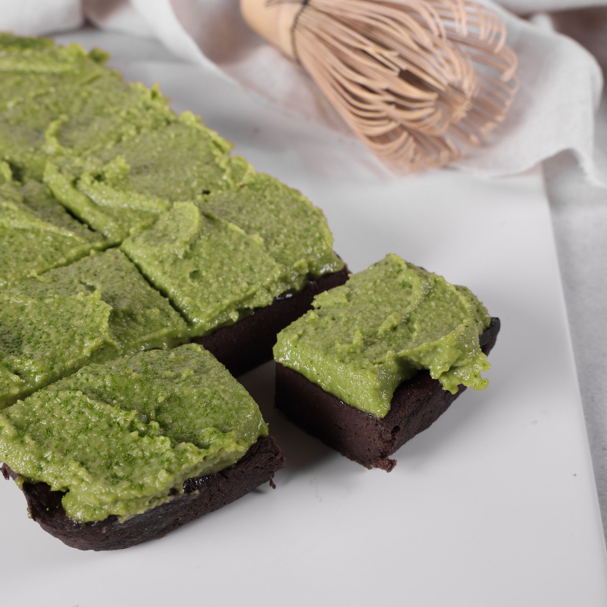 Cashew Matcha Brownies