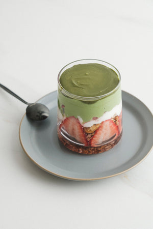 Matcha Yogurt Strawberry Parfait